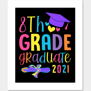 Class Of 2021 Funny 8Th Grade Graduate Posters and Art